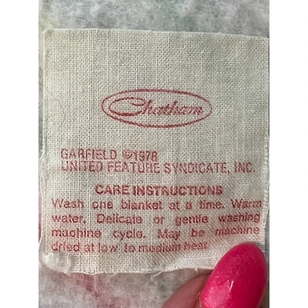 VTG‎ Garfield Blanket Multicolor Twin Size 1978 See pics